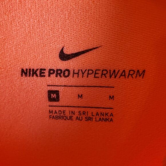 Nike Shirt Womens Medium Pro Hyperwarm Training Coral Peach 803132-850 Athletic - Picture 13 of 16